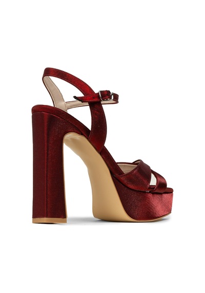 Deery Kadın Bordo Platform Topuk Abiye Ayakkabı - Sm210zbrdm01 Bordo