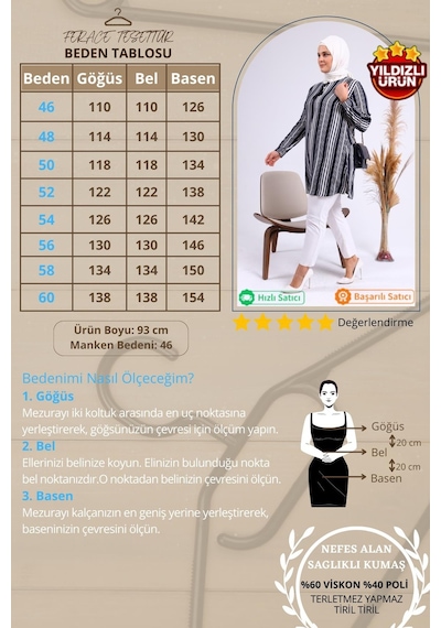 Ferace Kadin Tesettur Buyuk Beden Giyim İpli Yazlık Tunik 001