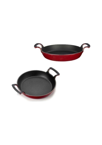 Ikili Sahan Set 16 Cm+ 20 Cm Kırmızı