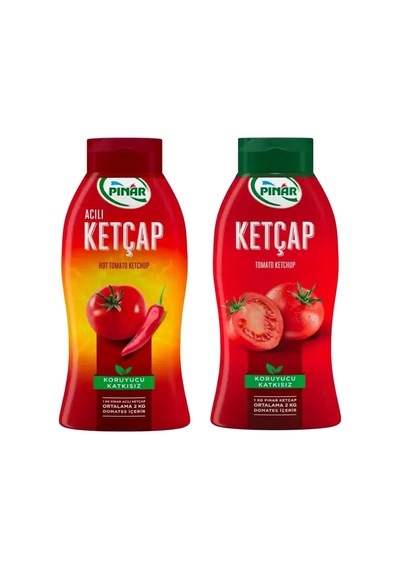 Pınar Ketçap 600 Gr Acı Ve Tatlı 2 Li Set