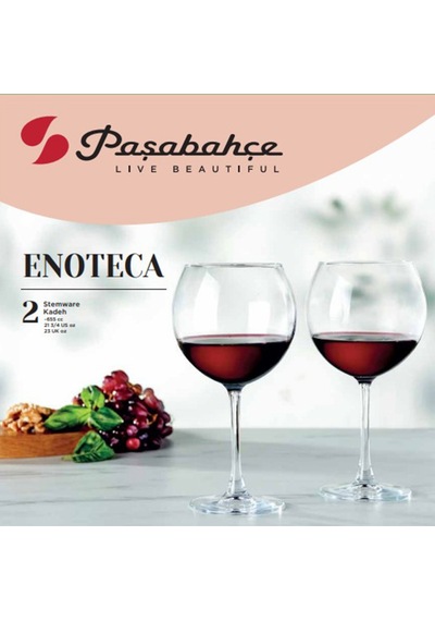 Paşabahçe Enoteca Şarap Kadehi 2'li 655 Cc 2 Adet Renkli