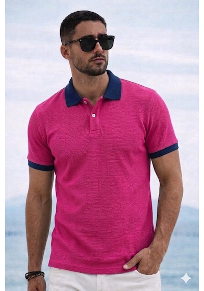 Coupon Polo Yaka Tshirt - Fuşya Fuşya