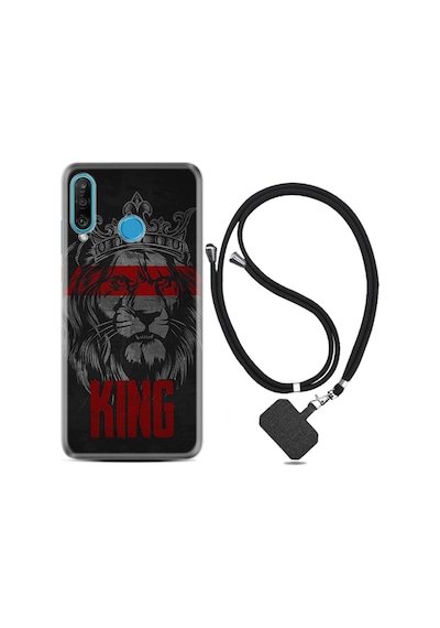 Huawei P30 Lite Kılıf Boyun Askılı King 1894