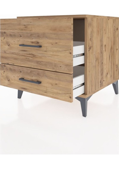 Kronos Komodin 2 Çekmeceli 60x59x64 Çam-çam Çam
