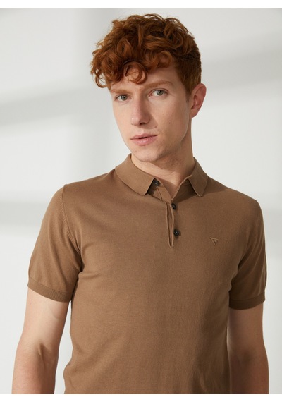 Fred Mello Polo Yaka Slim Fit Kahve Erkek Kazak Fm23s07macortez