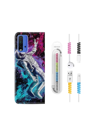 Xiaomi Redmi 9T Kılıf +Kablo Koruyucu Astronot Signs 1753