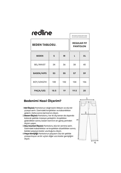 Redline Karalyan Erkek Comfort Fit Rahat Kesim Pamuklu Pantolon Lacivert