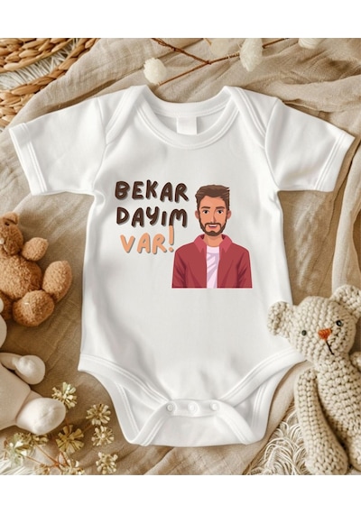 Lupi İsimli Zıbın Yazılı Bebek Zıbın Beyaz-açık Pembe Beyaz
