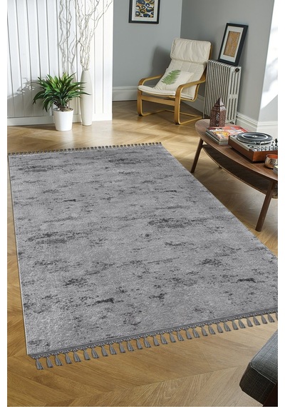 Valeryhome Violet Koleksiyonu Yıkanabilir Kaymaz Taban Salon,oturma Odası,mutfak,antre,koridor Halısı Bej Antrasit
