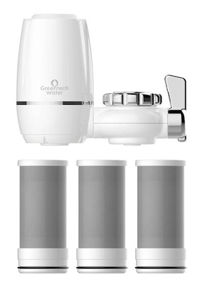 Greentech Water Aktive Edilmiş Karbon Filtreli Musluk Ucu Arıtıcı / 3 Adet Karbon Filtreli Kartuş / GW-D03P2