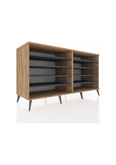 Kronos Konsol 8 Raflı 176x59x99 Çam-çam/antrasit Çam-çam/antrasit