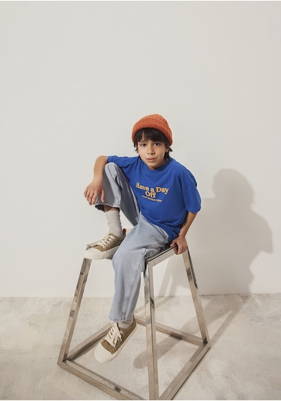 Mavi - Baskılı Mavi Tişört 6610277-82491 Mavi