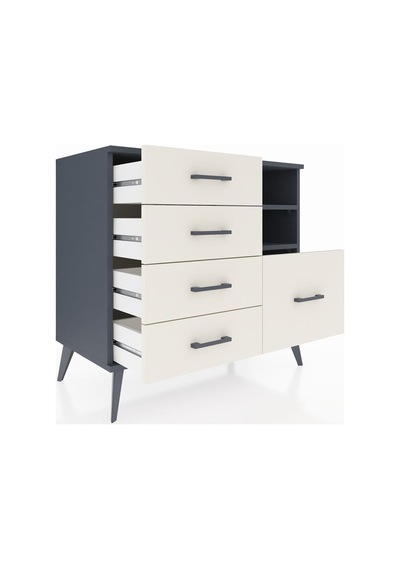 Hyperion Şifonyer 2 Raflı 5 Çekmeceli 88x44x80 Antrasit-antrasit/aytaşı Antrasit/aytaşı Hyperion Şifonyer 2 Raflı 5 Çekmeceli 88x44x80 Antrasit-antrasit/aytaşı Antrasit/aytaşı