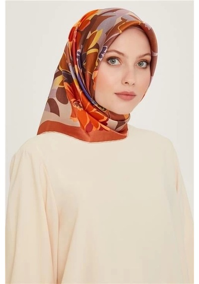 Armine Sura Saf İpek Eşarp 9238d 32 Çok Renkli