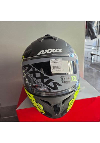 Kapalı Kask Axxıs Mat Gri Timsah Desenli S Çok Renkli
