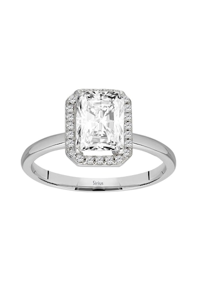 Sirius Pırlanta Ve Emerald Kesim Beyaz Safir Yüzük 0831R0032