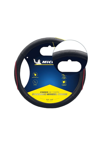 Michelin Mc1003nr Premium Suni Deri Direksiyon Kılıfı Kırmızı