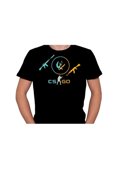 Cs Go Counter Strike Ak47 M4 Global Game Gaming Tişört Unisex T-shirt 001