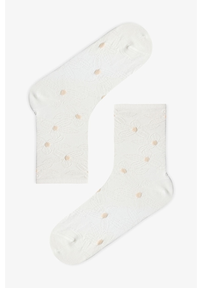 Penti Floral Jacquard 2'li Soket Çorap