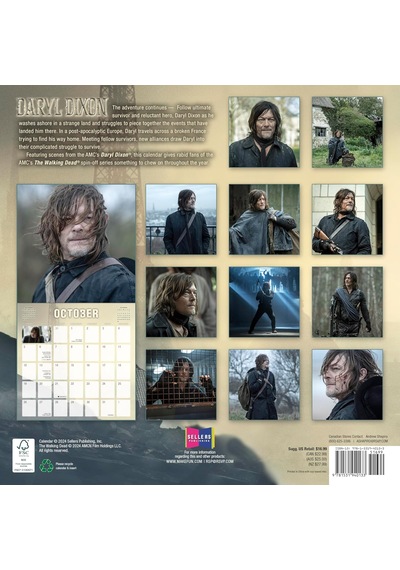 2025 Walking Dead: Daryl Dixon Duvar Takvimi Çok Renkli