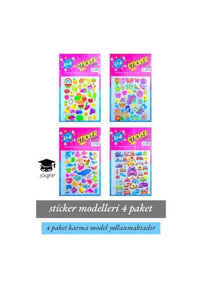 Karma Sticker Modelleri 4 Paket