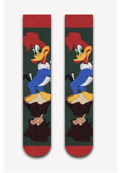 Bidigago Ağaçkakan Woody Desenli Unisex Çorap Renkli