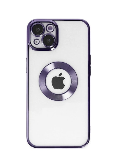 İletişim iPhone 14 İle Uyumlu İle Uyumlu Kapak Yanları Renkli Lens Korumalı Logo Gösteren Şeffaf Luxury Kılıf - Mor Sku: Zeusb0bqfrqcyt