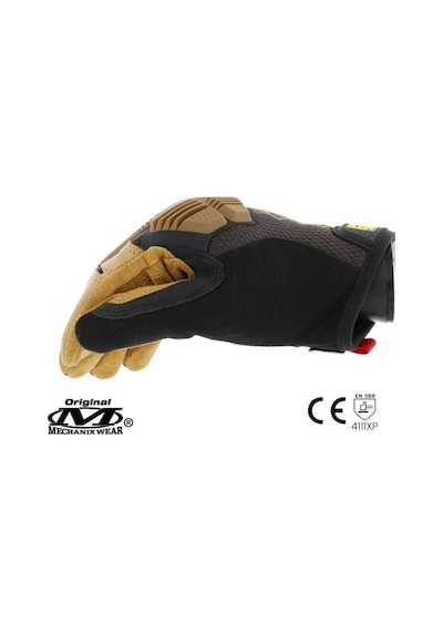 Mechanix Wear® M-Pact Durahide Leather Deri Eldiven (Siyah/Kahve) Siyah - Kahverengi