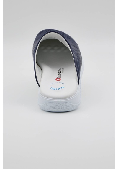 Term-0013 Quicksteps Professional Erkek Anatomik Ve Comfort Sabo Terlik Lacivert Beyaz Lacivert - Beyaz