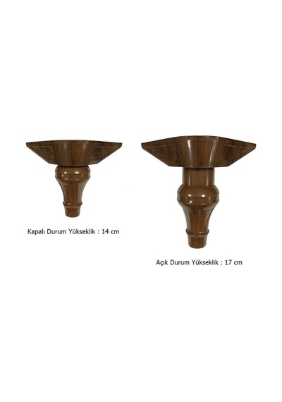 Eymenyapimarket Şahin Lükens Ayak Mobilya Koltuk Çekyat Ayağı 14-17 Cm Ayarlı
