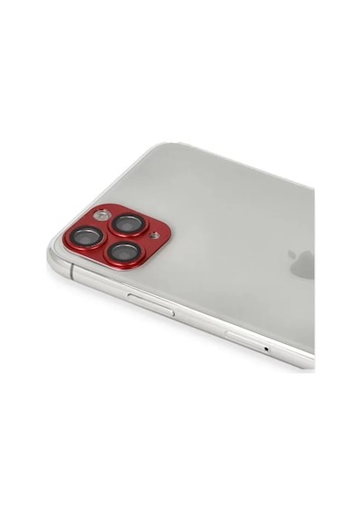 Newface Apple İphone 11 Pro Max Pers Alüminyum Kamera Lens - Kırmızı