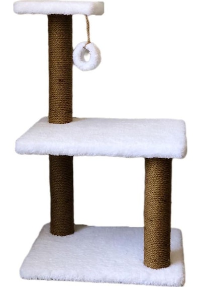 Petitopya İki Katlı Geniş Taban Lüx Kedi Tırmalama Tahtası 67 CM