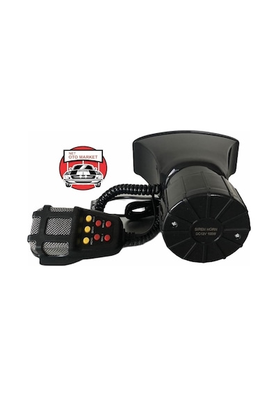 Nkt Group 7693 7 Sesli Mikrofonlu Megafon Siren 100 Watt Yüksek Sesli 12 Volt Dat Dat İle Uyu Standart