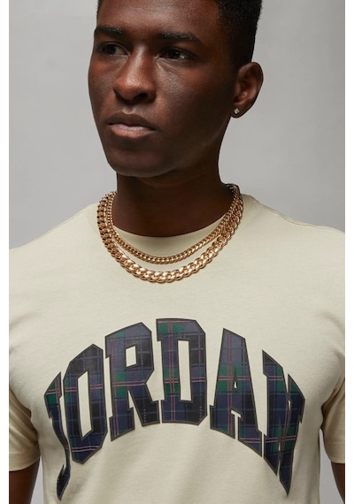 Nike Jordan Holiday Ss Crew Beige Baskılı Erkek Günlük Tişört Bej