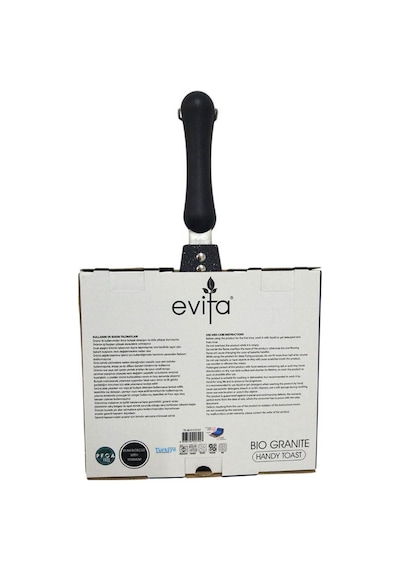 Evita Bio Granit Ocak Üstü El Tost Makinesi Siyah Siyah