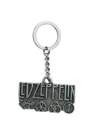 Led Zeppelin Anahtarlık Veya Çanta Süsü Metal Rock Müzik Grubu Logolu Unisex Aksesuar