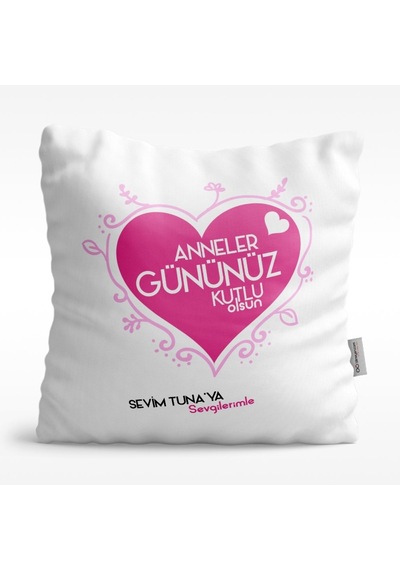 Kişiye Özel Anneler Gününüz Kutlu Olsun Tasarımlı Beyaz Saten Yas (296111560)