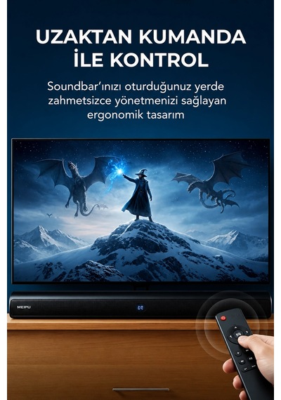 Hepu Hp-tv05 Bluetooth Soundbar Hoparlör Ses Sistemi - Tv Ve Bilgisayar Uyumlu Ev Sinema Sistemi