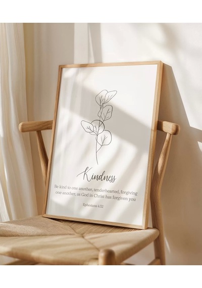 Çerçevesiz Poster Kindness Temalı Minimalist