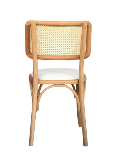 Sofa Hazeranlı Ahşap İskandinav Sandalye Natural - Beyaz