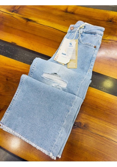 Noble Kids Kız Çocuk Yüksek Bel Bol Paça Jean Mavi