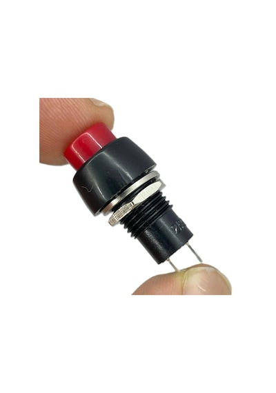 Ic-190 Kırmızı Buton Yuvarlak Plastik Kalıcılı 10mm