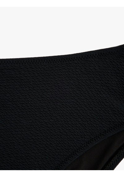 Koton Astarlı Yüksek Bel Dokulu Bikini Altı Siyah 5sak00014mm Siyah