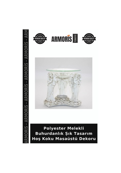 Polyester Melekli Buhurdanlık Şık Tasarım Hoş Koku Masaüstü Dekoru
