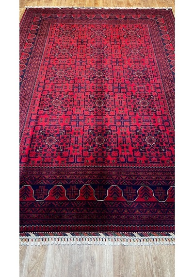 El Dokuma Afgan Halısı Bordo