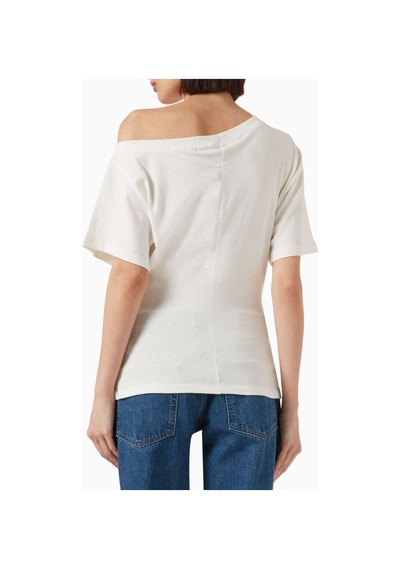 Banana Cici Elena Off-shoulder T-shirt - Beyaz - Premium Jersey Kumaş İle Rahat Şıklık