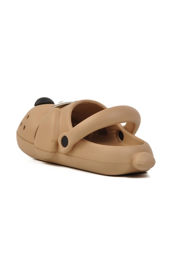 Bej Unisex Çocuk Sabo Terlik Doggy F Bej