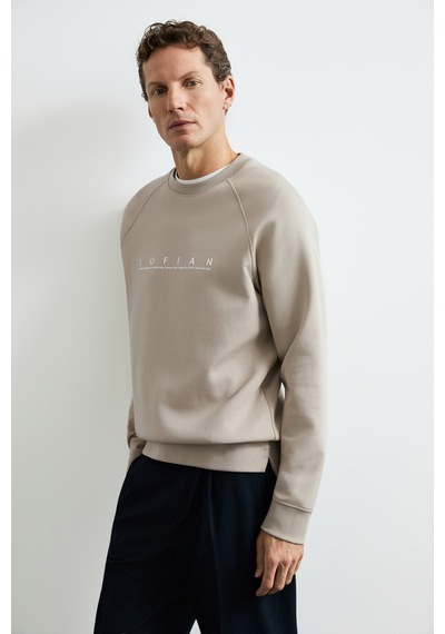 Lufian Cooper Erkek Sweatshirt Bej Bej 112030198100550