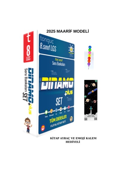 Tonguç 8. Sınıf Dinamo Tüm Dersler Soru Bankası Set Emoji Kalem+ayraç