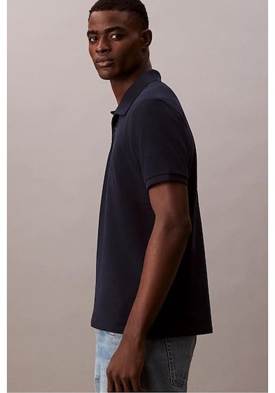 Calvin Klein Erkek Polo Yaka Pike T-shirt - Lacivert-8757 Dark Sapphire